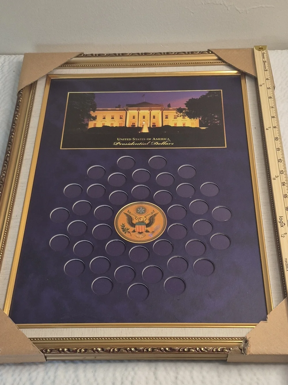 World Reserve Monetary Exchange USA Presidential Dollars Framed Coin Display